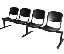 Banca Tandem De 4 Plazas Iso Plastic. - Scrivania