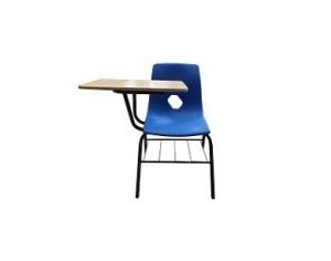 SILLA CONCHA DE POLIPROPILENO CON PALETA RECTANGULAR DE TRIPLAY - Scrivania