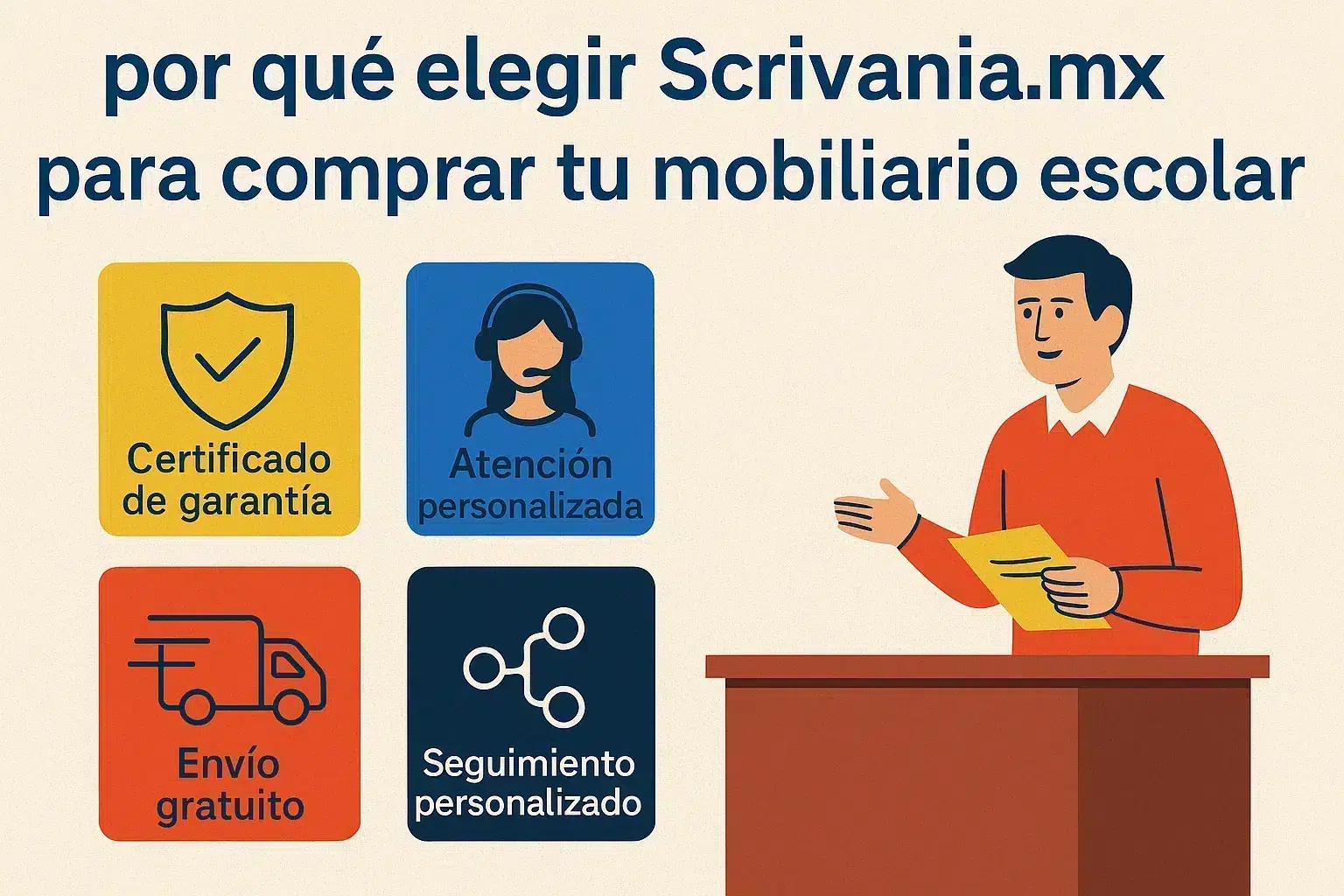 Razones para elegir Scrivania.mx como proveedor de mobiliario escolar en México