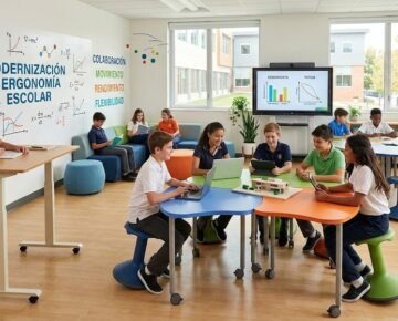 Mobiliario escolar, según la etapa educativa