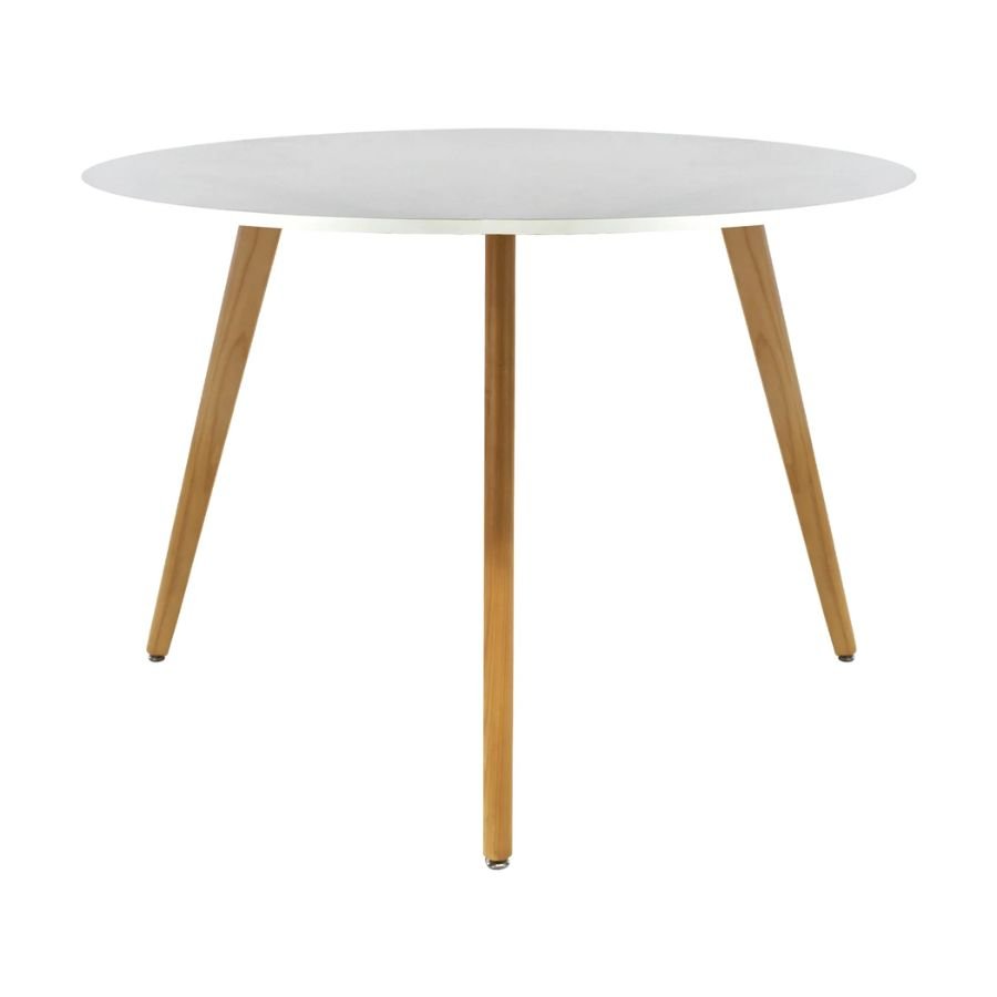 Mesa Acrux Mesa circular Acrux amplia de 100cm color blanco puro ScrivaniaMX