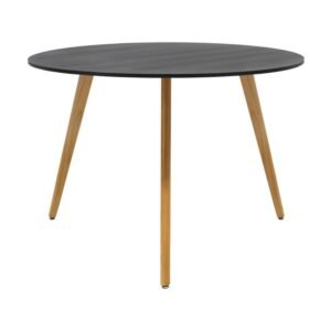 Mesa circular Acrux amplia de 100cm color negro ScrivaniaMX