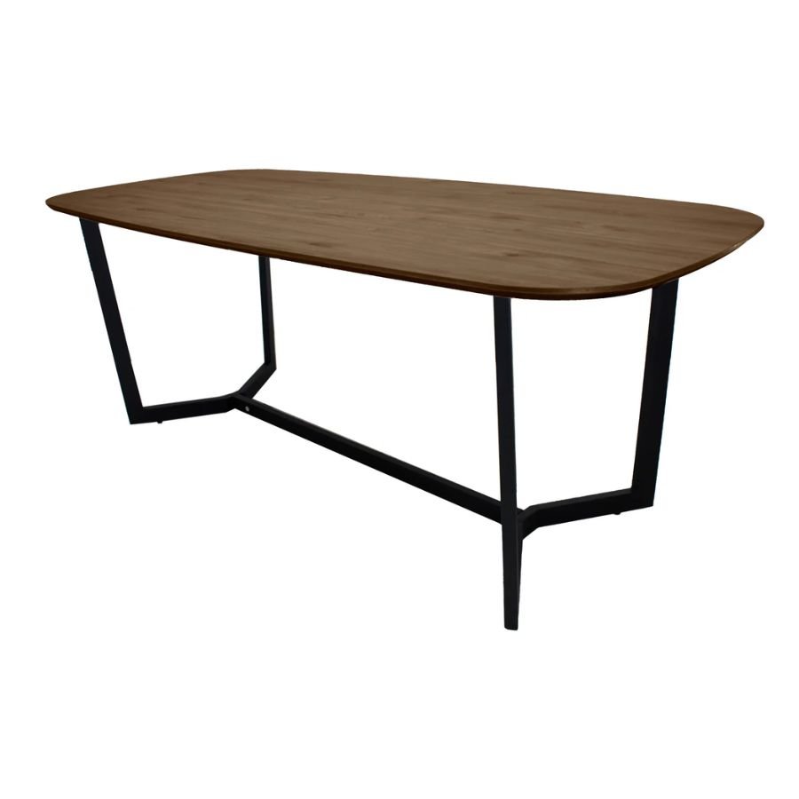 MESA DE COMEDOR CAMBOYA 180X90 Mesa de comedor Camboya 180x90 en acabado nogal ScrivaniaMX