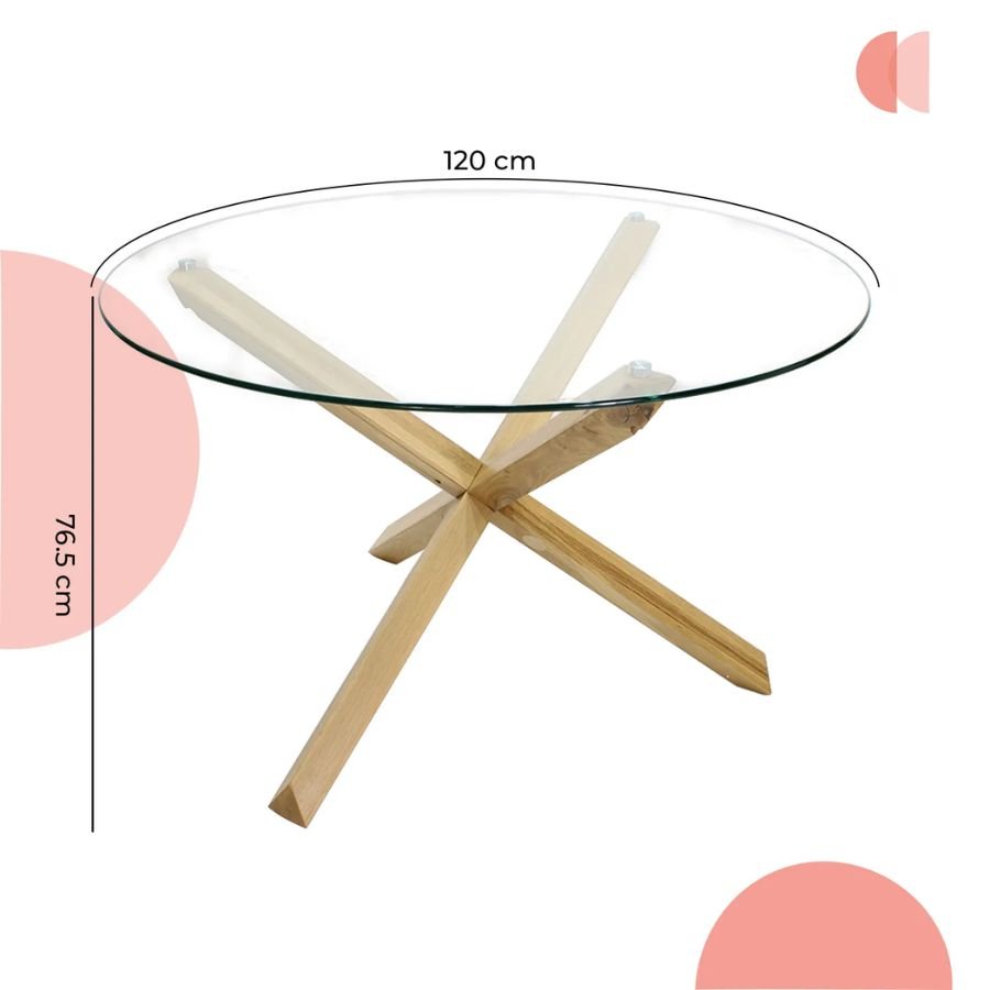MESA DE COMEDOR RIONA Diagrama de medidas y dimensiones de la mesa de comedor Riona ScrivaniaMX