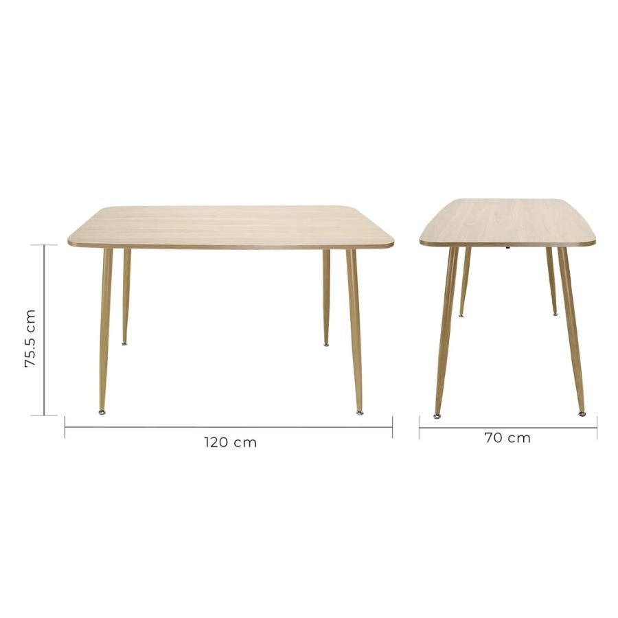 MESA DE COMEDOR TONGA Variante en tono roble de la Mesa Tonga de ScrivaniaMX. Una opción ideal para espacios que requieren un toque de luz, naturalidad y un estilo escandinavo atemporal.