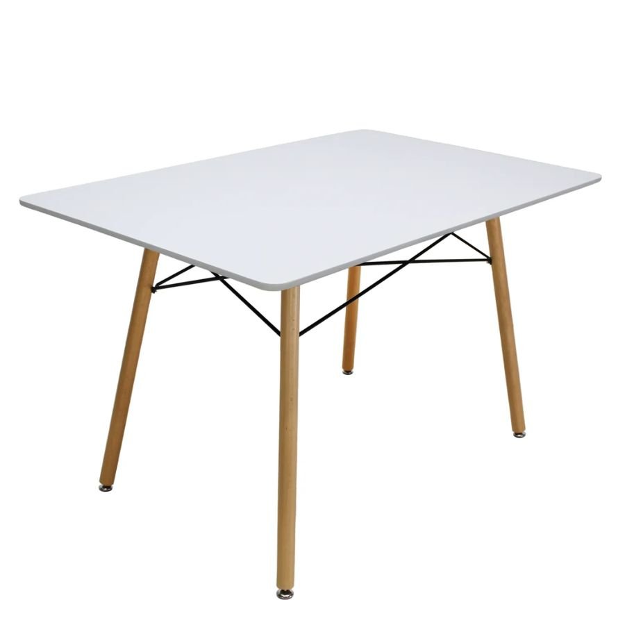 MESA HERMES R Mesa Hermes R de melamina texturizada color blanco de ScrivaniaMx