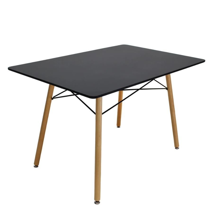 MESA HERMES R Mesa Hermes R de melamina texturizada color negro de ScrivaniaMx