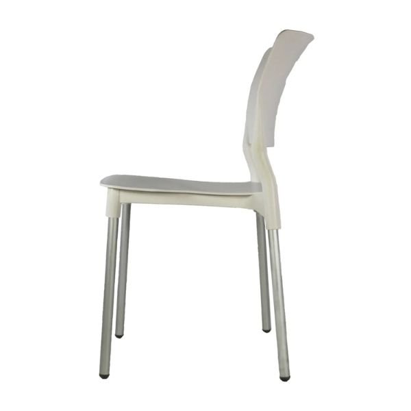SILLA ALEXIA Silla Alexia blanca con detalle ergonómico.