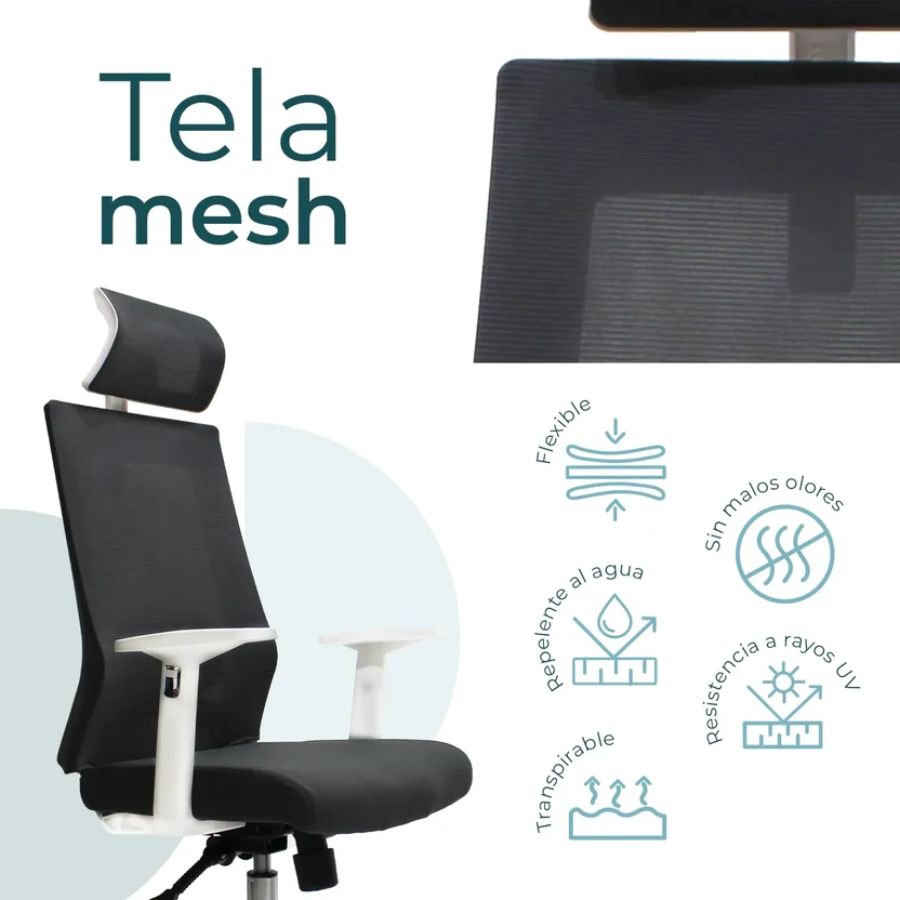 SILLA EJECUTIVA COLUMBA Tela mesh transpirable silla Columba