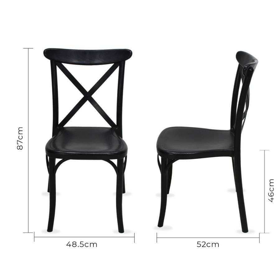 SILLA EKOS Diagrama con dimensiones y medidas oficiales de la silla Ekos de ScrivaniaMX