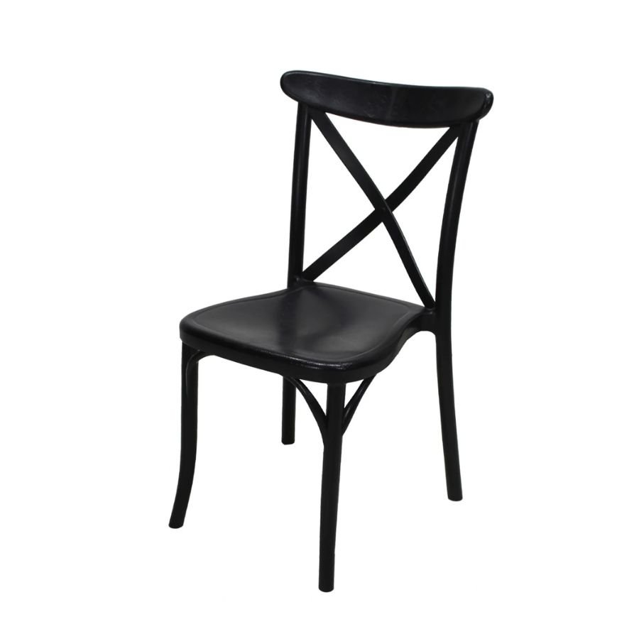 SILLA EKOS Silla Ekos negra de diseño profesional para banquetes de ScrivaniaMX