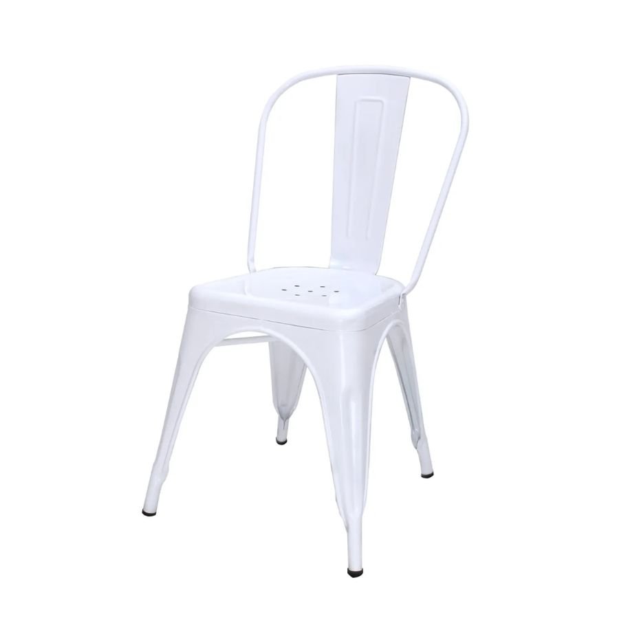 SILLA GANTIK Silla minimalista Gantick en color blanco brillante de una sola pieza ScrivaniaMx.