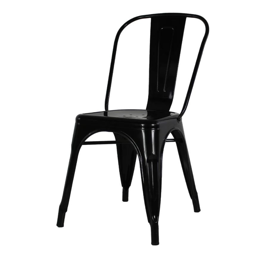 SILLA GANTIK Silla industrial Gantick en color negro mate con estructura metálica ScrivaniaMx.