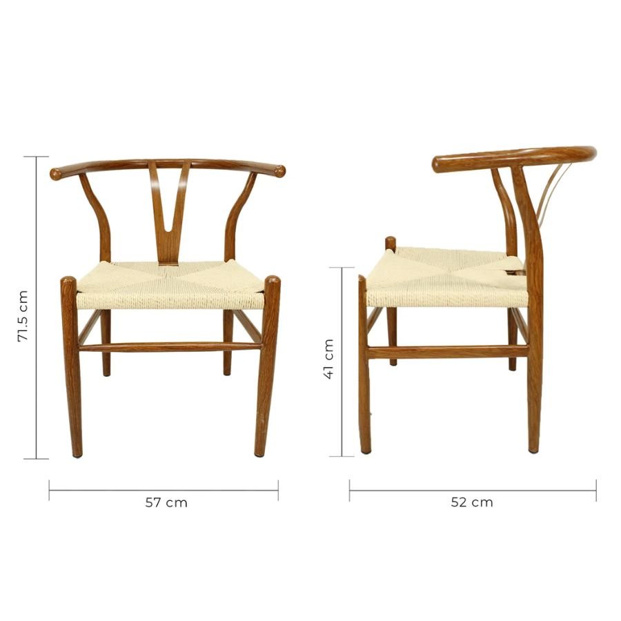 SILLA MICEROVA METAL Infografía técnica con medidas de 57x52x71.5 cm de la silla Micerova Metal ScrivaniaMx.