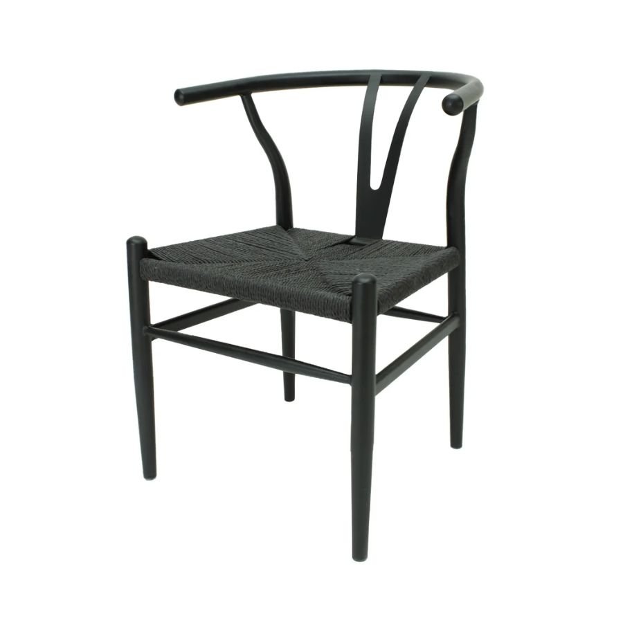 SILLA MICEROVA METAL Silla minimalista Micerova Metal en color negro mate ScrivaniaMx.