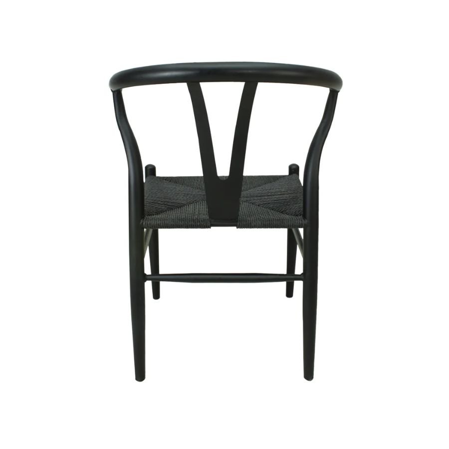 SILLA MICEROVA METAL Vista trasera del respaldo y armazón metálico de la silla Micerova negra ScrivaniaMx.