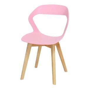 Silla de Visita Maura rosa estilo nórdico ScrivaniaMx.
