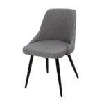 Silla de visita gemini gris de diseño moderno con patas negras de ScrivaniaMX