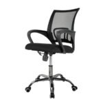 Silla ejecutiva ergonómica Black Jack en tela mesh negra ScrivaniaMx.