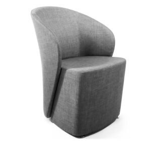 Sillón directivo Mort en perspectiva con diseño ergonómico y acabados premium ScrivaniaMx