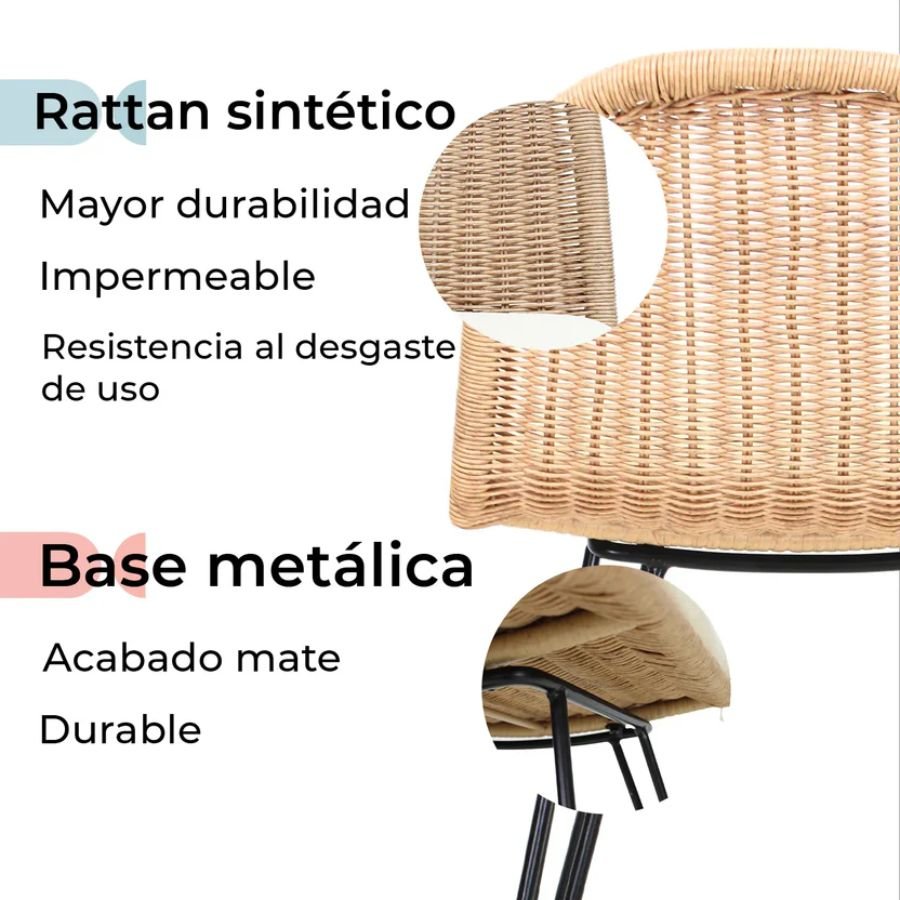 BANCO CLAIRO Rattan sintético Clairo