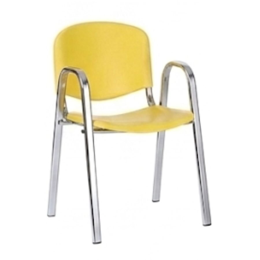 SILLA ISO ARM PLASTIC Silla Iso Amarilla Cromo