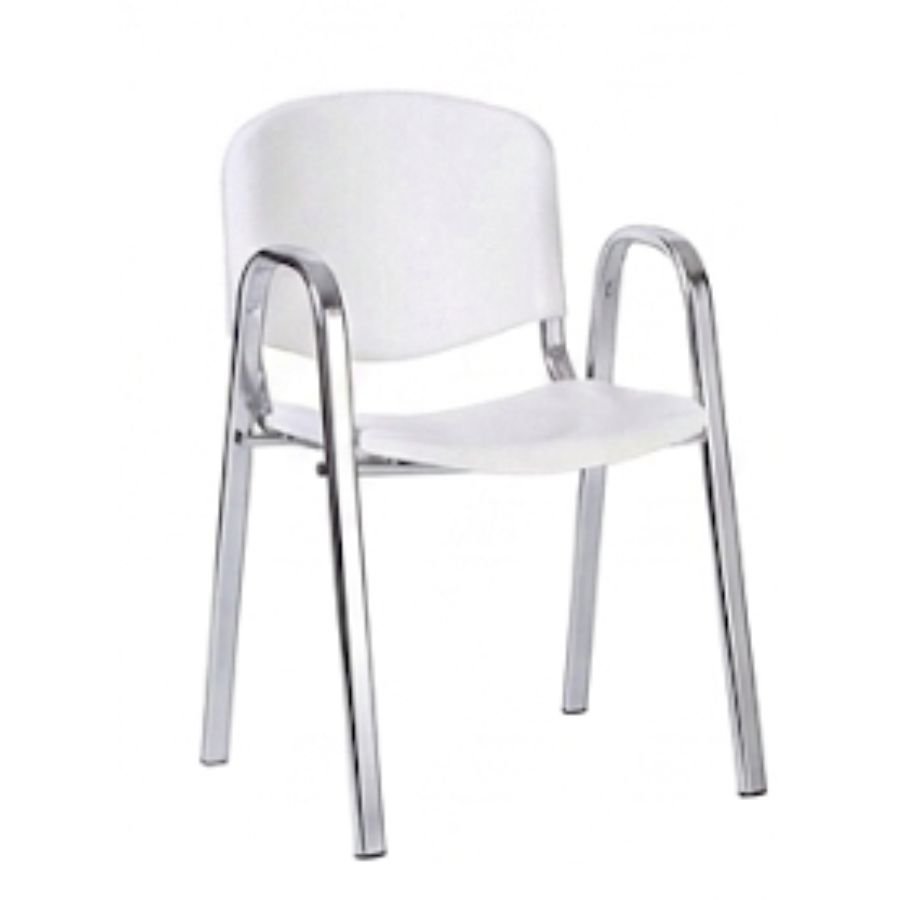SILLA ISO ARM PLASTIC Silla Iso Blanca Cromo