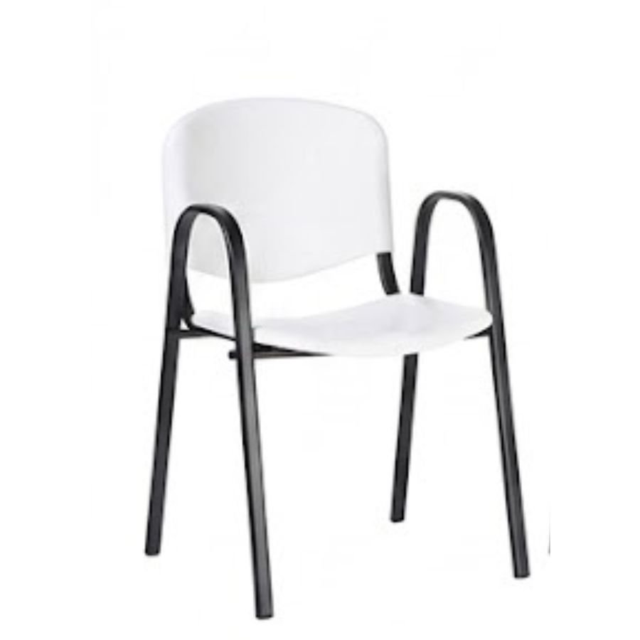 SILLA ISO ARM PLASTIC Silla Iso Blanca Persp