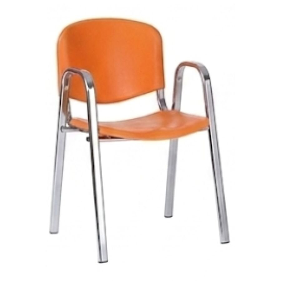 SILLA ISO ARM PLASTIC Silla Iso Naranja Cromo