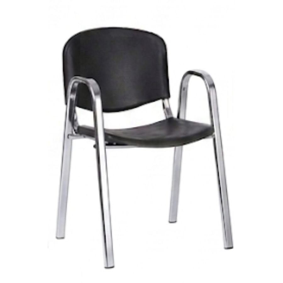 SILLA ISO ARM PLASTIC Silla Iso Negra Cromo