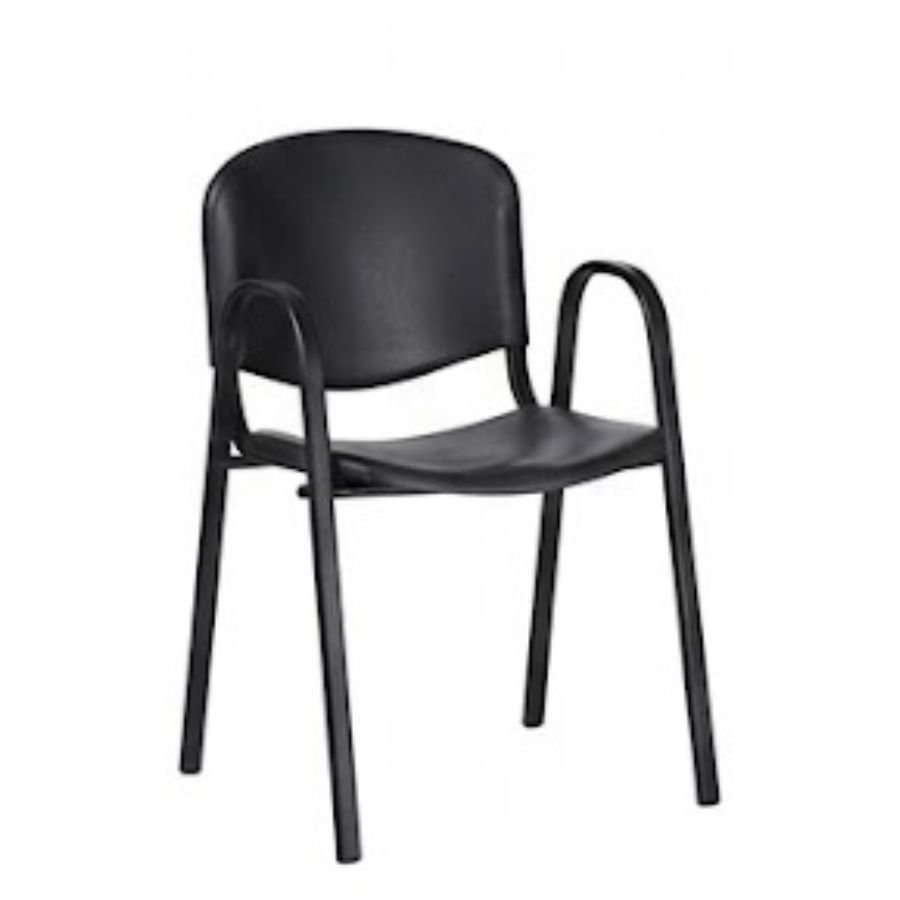 SILLA ISO ARM PLASTIC Silla Iso Negra Persp