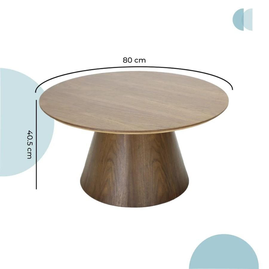 MESA DE CENTRO ADARA Diagrama de dimensiones y medidas mesa Adara ScrivaniaMx