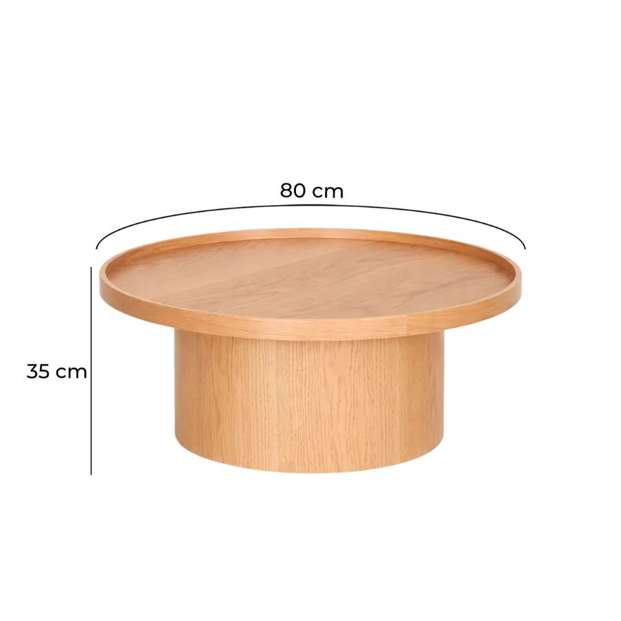 MESA DE CENTRO PERLA Diagrama de dimensiones y medidas mesa de centro Perla ScrivaniaMx