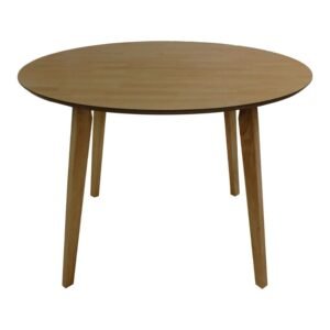 Mesa de comedor Verona circular en nogal de ScrivaniaMx