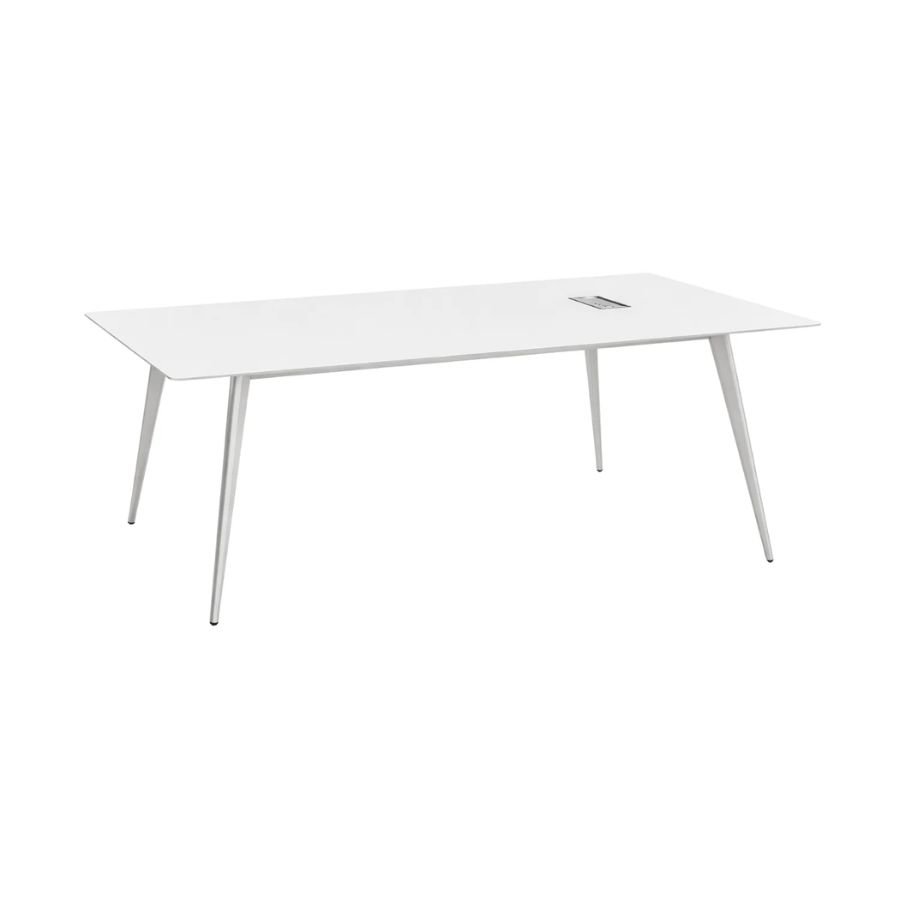 MESA DE JUNTAS CACERES R Mesa Caceres R Blanco Perspectiva