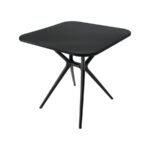 Mesa de comedor Lavi en elegante acabado negro de ScrivaniaMx