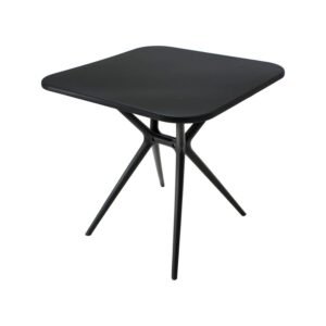 Mesa de comedor Lavi en elegante acabado negro de ScrivaniaMx