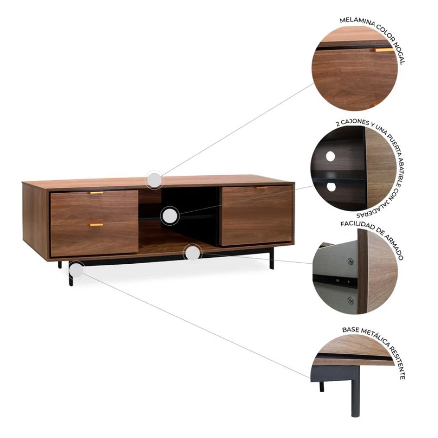 MUEBLE DE TV PORTELLO Características Mueble TV Portello