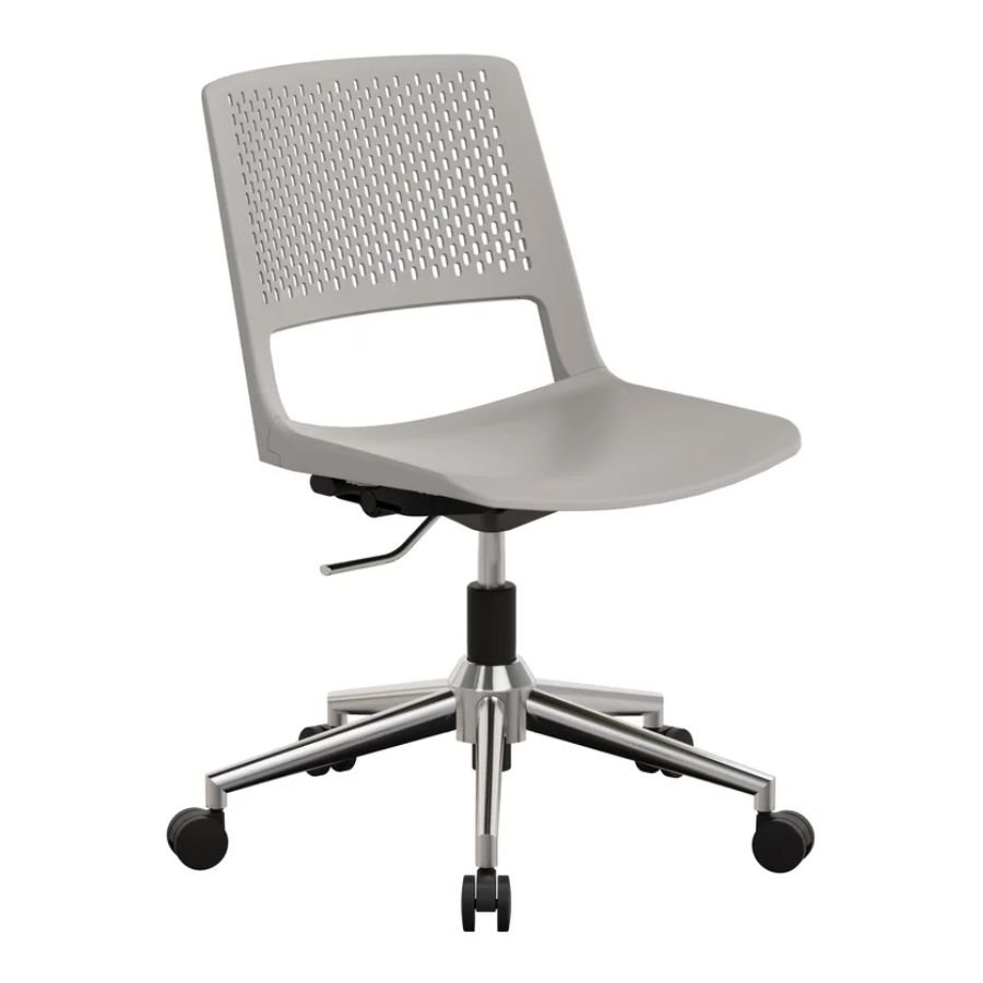 SILLA 5P ENZO Silla 5P Enzo gris con base gris cromo premium ScrivaniaMx