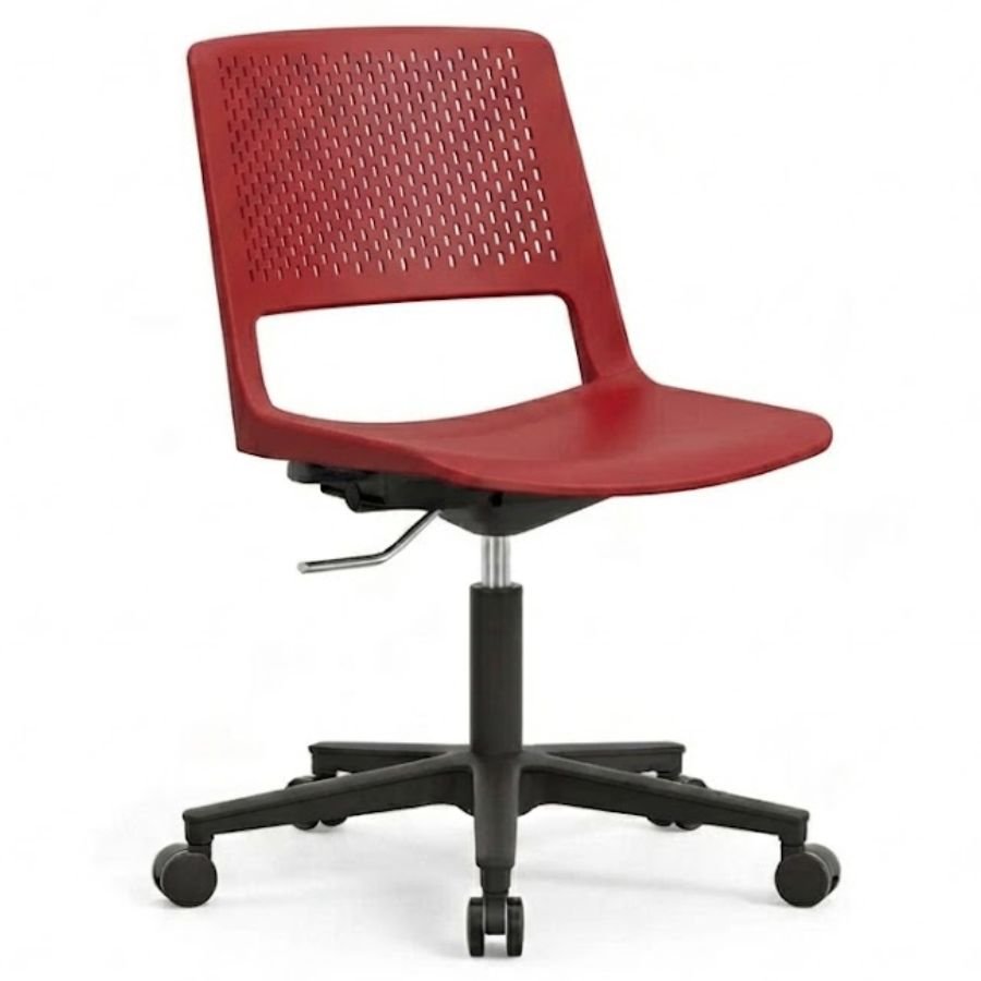 SILLA 5P ENZO Silla 5P Enzo roja con base estándar ergonómica ScrivaniaMx