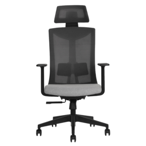 Silla ejecutiva Aria vista frontal con diseño ergonómico en ScrivaniaMx
