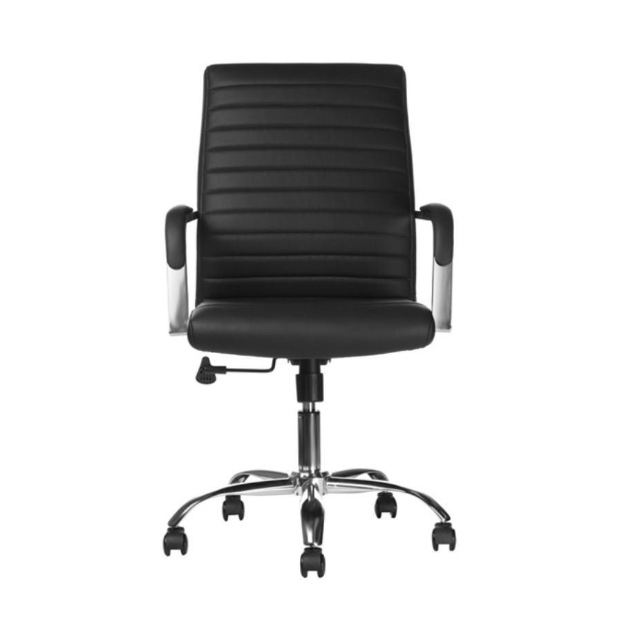 SILLA CALISTO B Silla ejecutiva Calipso B vista frontal negra ergonómica ScrivaniaMx