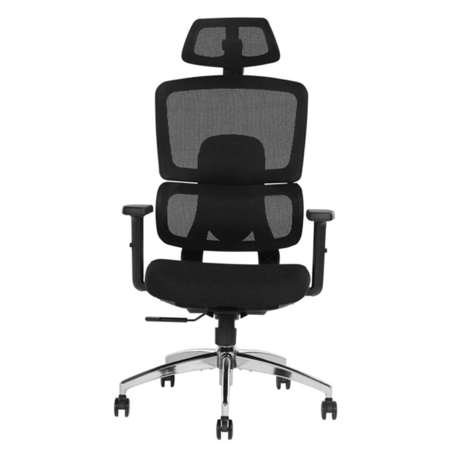 SILLA HELIOS Silla ejecutiva Helios vista frontal negra ergonómica ScrivaniaMx