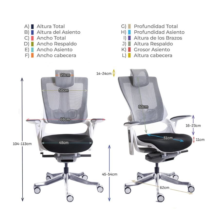 SILLA ÍNDICO Ficha técnica de medidas y dimensiones Silla Índico ScrivaniaMx