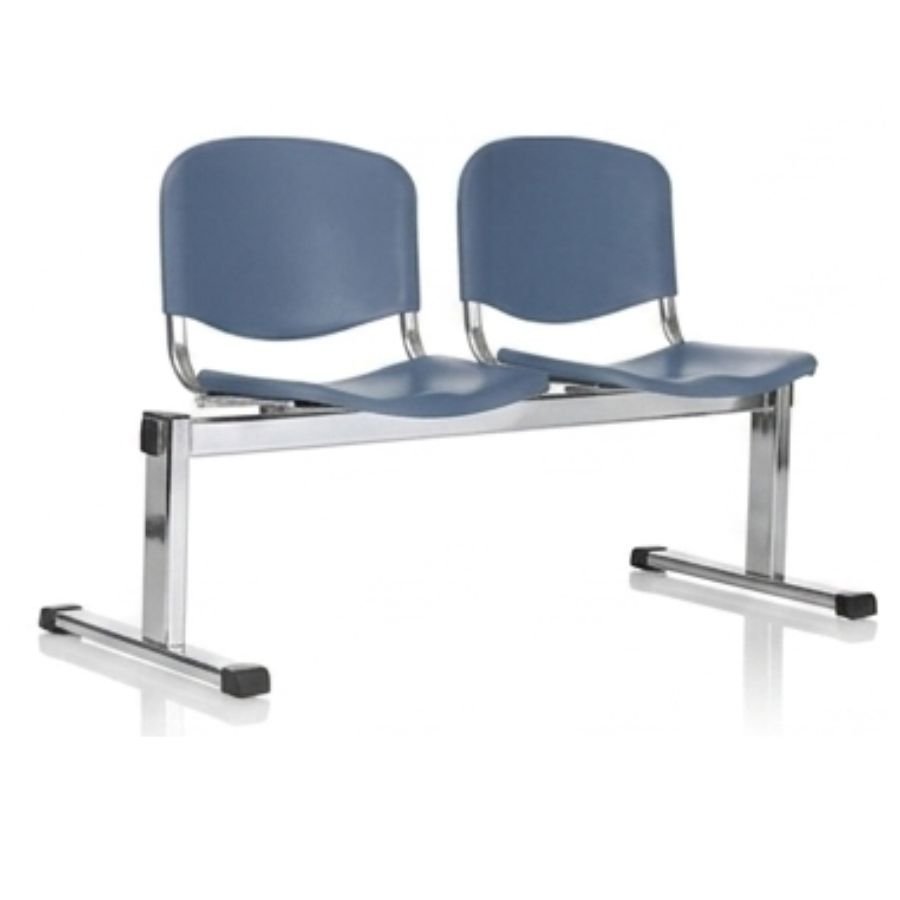BANCA ISO PLASTIC 2 Silla ISO 2 Plastic azul ópalo base gris cromo ergonómica oficina ScrivaniaMx
