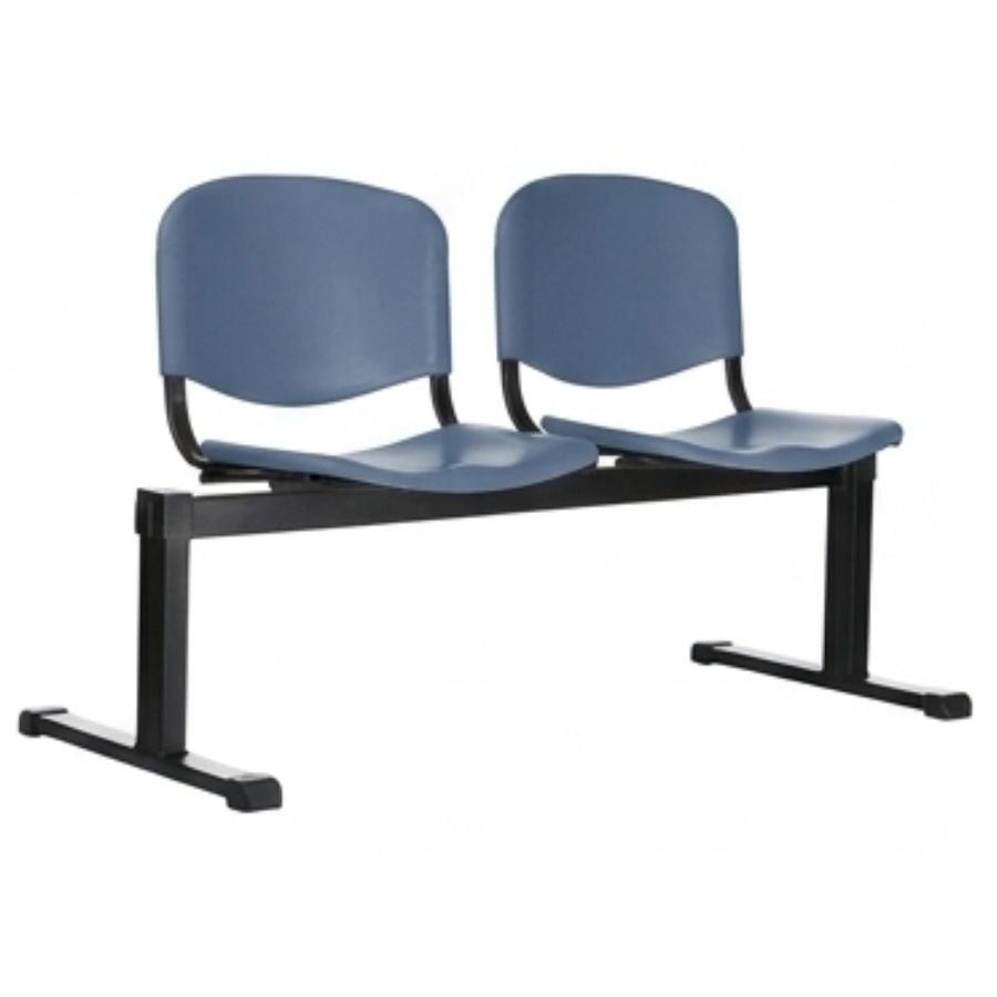 BANCA ISO PLASTIC 2 Silla ISO 2 Plastic azul ópalo base negra ergonómica oficina ScrivaniaMx