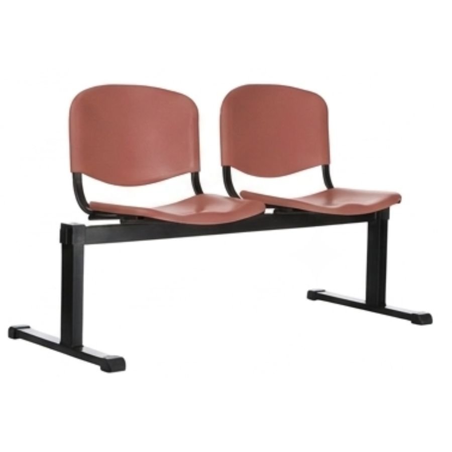 BANCA ISO PLASTIC 2 Silla ISO 2 Plastic salmón base negra ergonómica oficina ScrivaniaMx