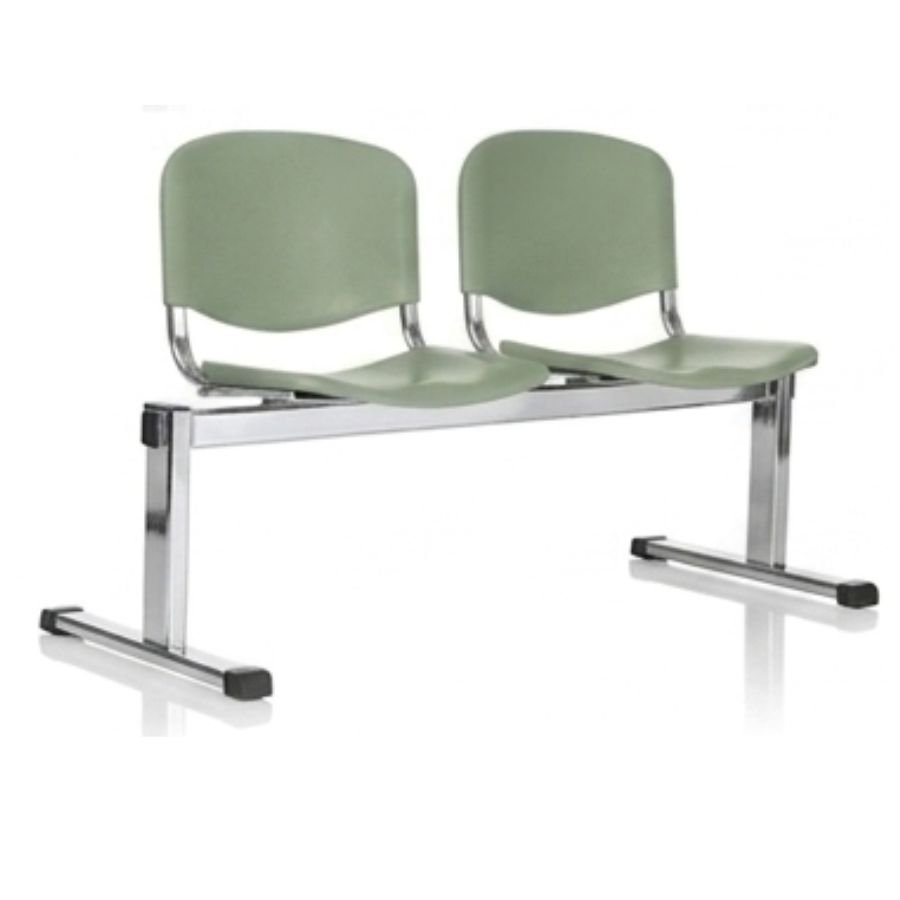 BANCA ISO PLASTIC 2 Silla ISO 2 Plastic verde menta base gris cromo ergonómica oficina ScrivaniaMx