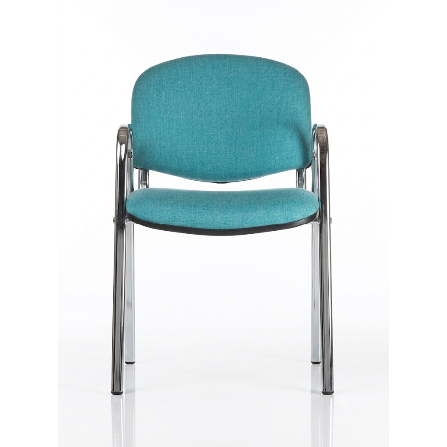 SILLA ISO ARM Silla Iso Arm color gris con base cromo vista frontal ScrivaniaMx