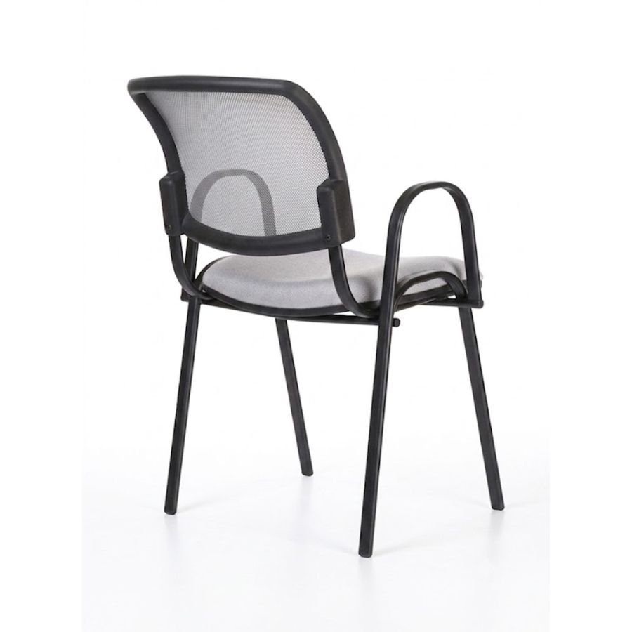 SILLA ISO MESH ARM Silla de visita con brazos ISO Mesh Arm vista trasera base negra ScrivaniaMx